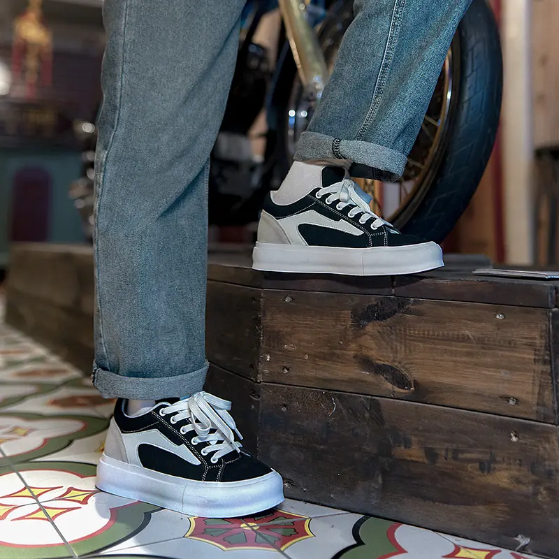 Genuine Leather Men Casual Walking Shoes All-match Male Comfortable Skate Shoe Brand Handmade Mens Sneakers Lace-Up Flats Men