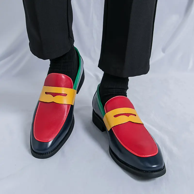 Handmade Men Coiffeur Shoes Stylish Flats Mens Slip on Club Shoes Classic Men Shoes for Wedding Non-Slip Men's Walking Footwear