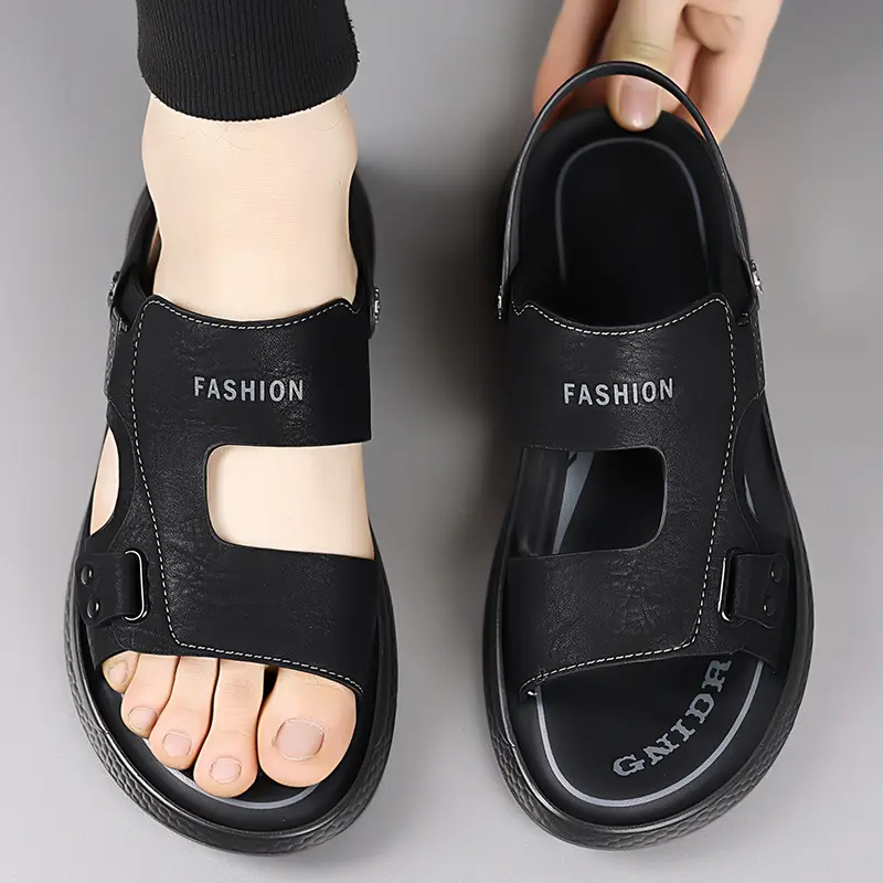 Soft Dual-Purpose Slippers Casual Walking Shoes 2025 New Arrival Male Half Drag Hot Sale Mens Sandals Non-slip Leather Sandals