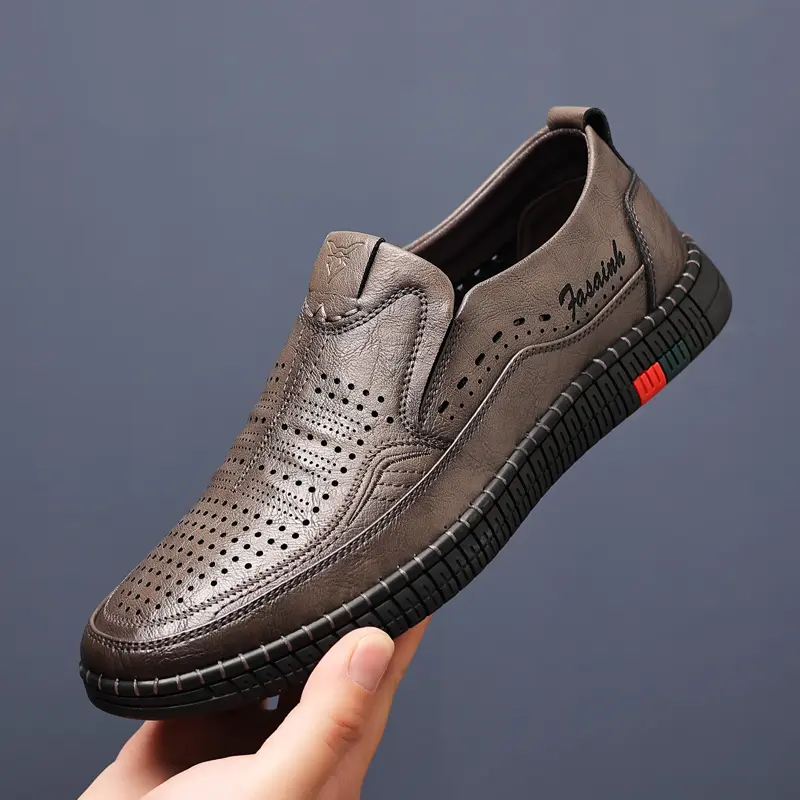 Classic Business Man Loafers Moccasins Breathable Slip on Flats All-match Male Driving Shoes Breathable Leather Men Casual Shoes