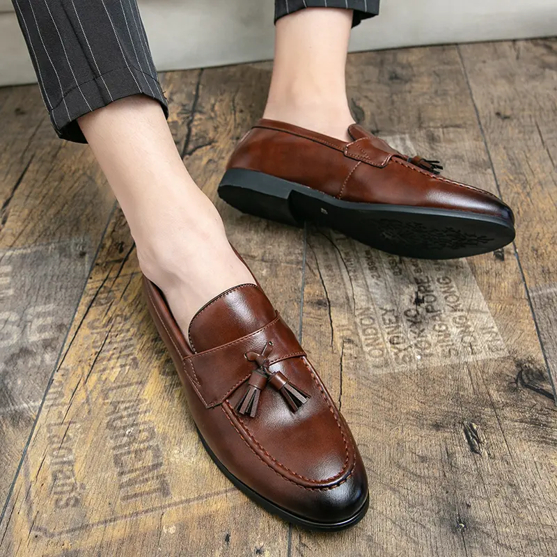 New Arrival Casual Shoes Business Men Slip-on Shoes All-Match Loafers Handmade Driving Flats Fashion Mens Outdoor Leather Shoes