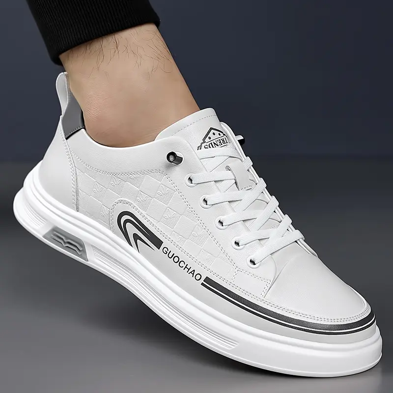 Men Shoe Leather Fashion Walking Shoes Men All-match Mens Sneakers Mens Slip on Skate Footwear Handmade Male Breathable Flats