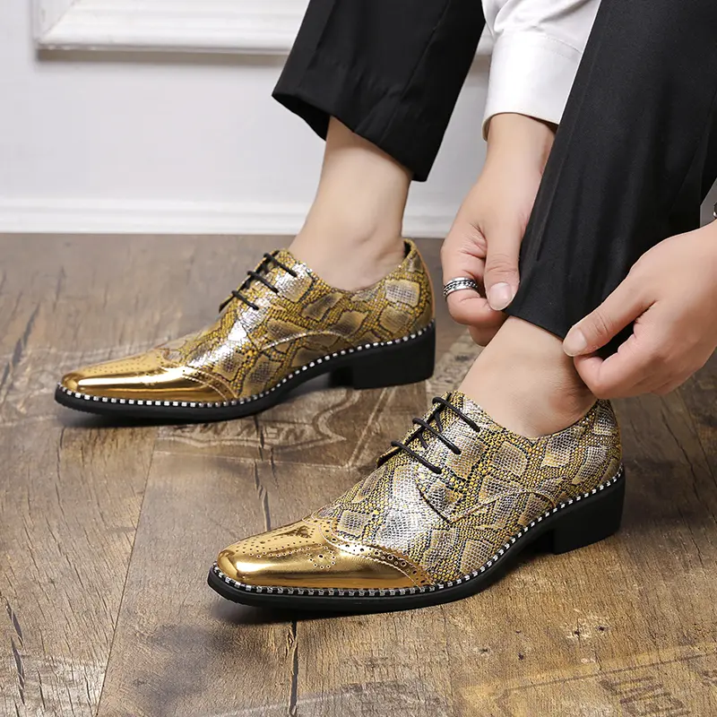Pointed Toe Men's Oxfords Shoes 2024 New Men Comfy Club Male Shoes Breathable Men's Leisure Flats Breathable Male Dress Footwear