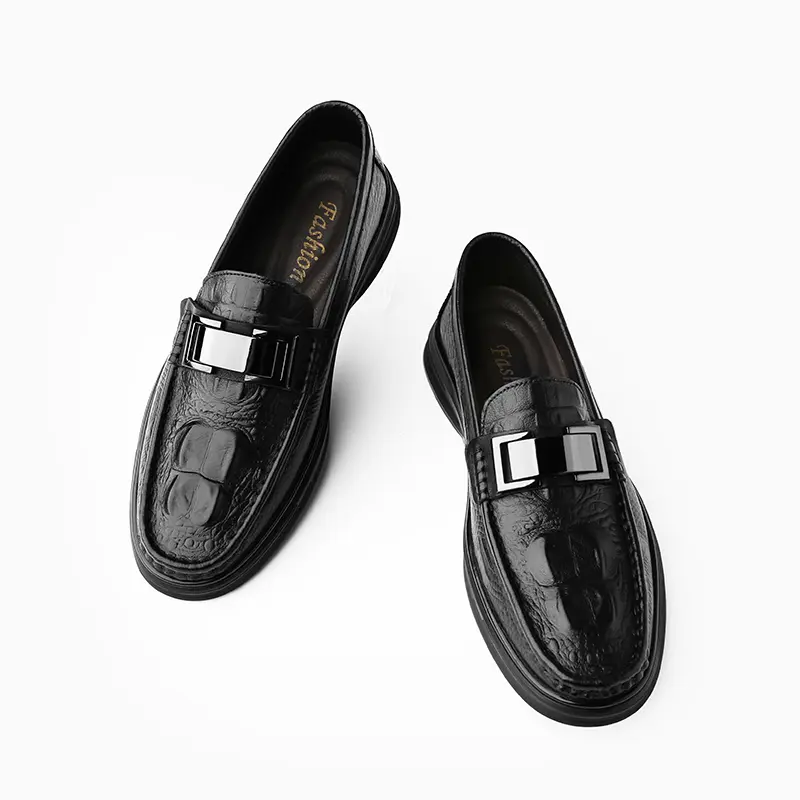 Business Men's Dress Shoes All-match Casual Loafers for Men Fashion Male Genuine Leather Walking Shoes New Classic Men's Flats