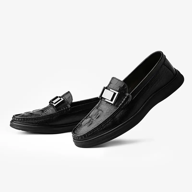 Business Men's Dress Shoes All-match Casual Loafers for Men Fashion Male Genuine Leather Walking Shoes New Classic Men's Flats