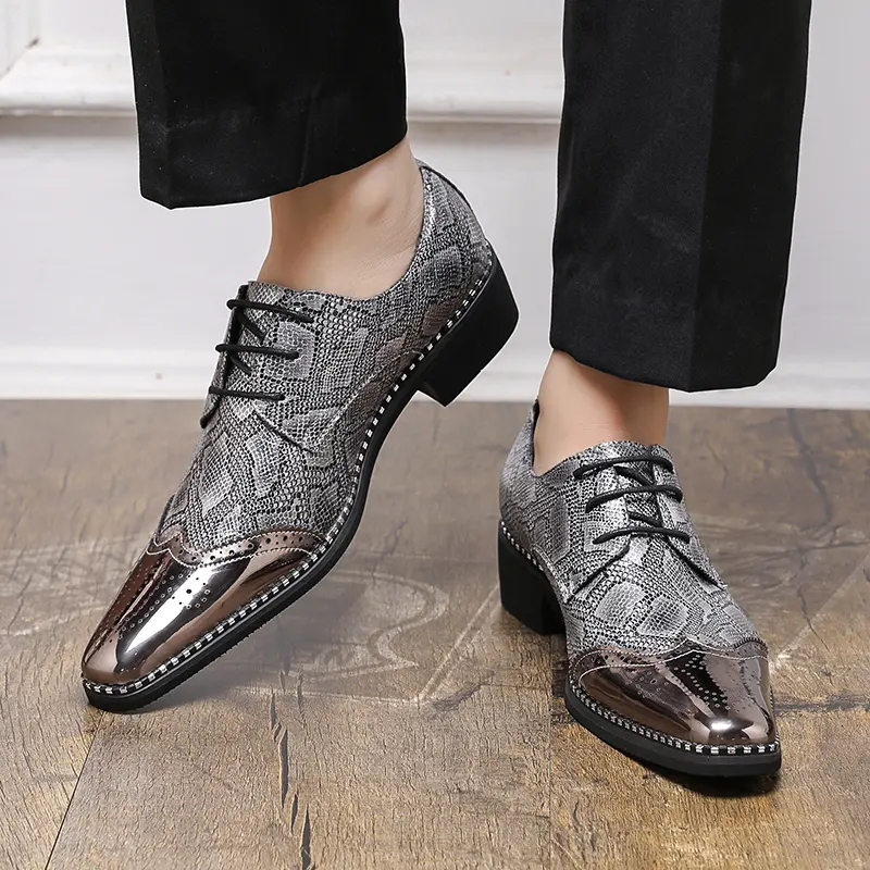 Pointed Toe Men's Oxfords Shoes 2024 New Men Comfy Club Male Shoes Breathable Men's Leisure Flats Breathable Male Dress Footwear