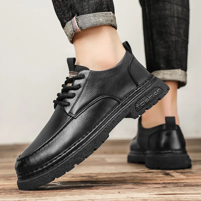 Luxury Brand Men Stylish Casual Shoes Handmade Men's Footwear Genuine Leather Mens Oxfords Shoes Hot Sale Mens Lace-Up Sneakers