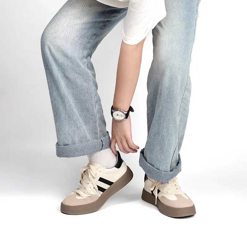 Lace-Up Men Shoe Men Casual Comfortable Skate Shoe Brand Handmade Mens Sneakers Genuine Leather Men All-match Elevator Shoes
