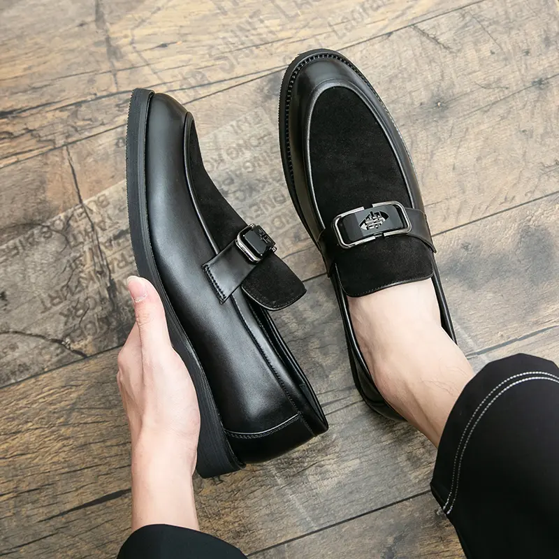 Stylish Men's Casual Shoes New Handmade Male Flats All-match Male Comfortable Club Shoe Leather Non-Slip Male Business Shoes