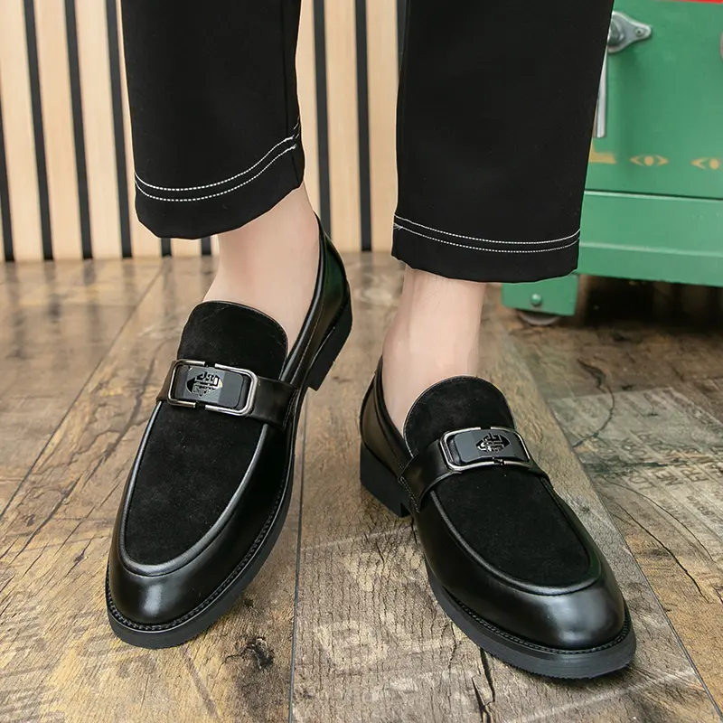 Stylish Men's Casual Shoes New Handmade Male Flats All-match Male Comfortable Club Shoe Leather Non-Slip Male Business Shoes