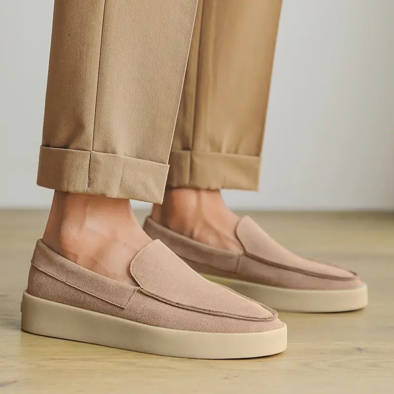 New Loafers Men Casual Shoes Suede Lazy Shoes Male Breathable Slip-on Mens Driving Flat Shoes Comfortable Boat Shoe Moccasins