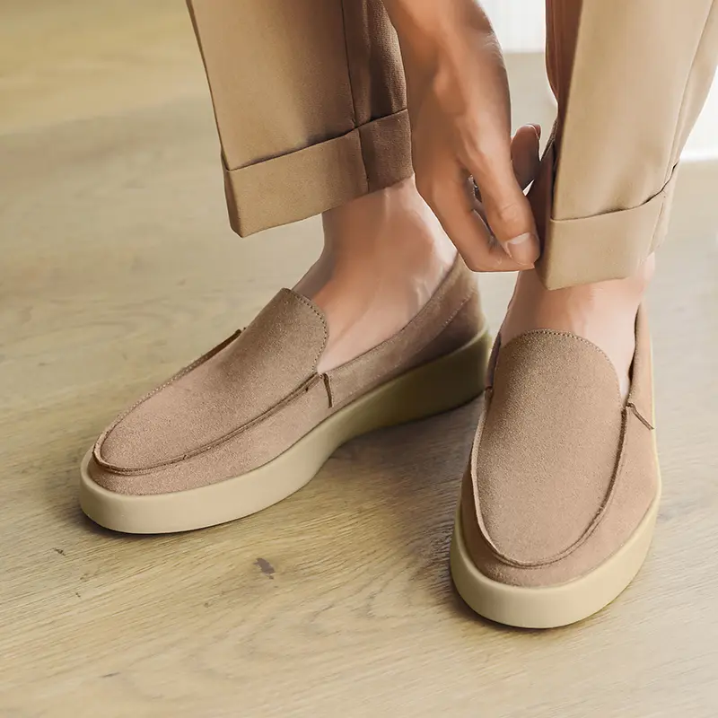 New Loafers Men Casual Shoes Suede Lazy Shoes Male Breathable Slip-on Mens Driving Flat Shoes Comfortable Boat Shoe Moccasins