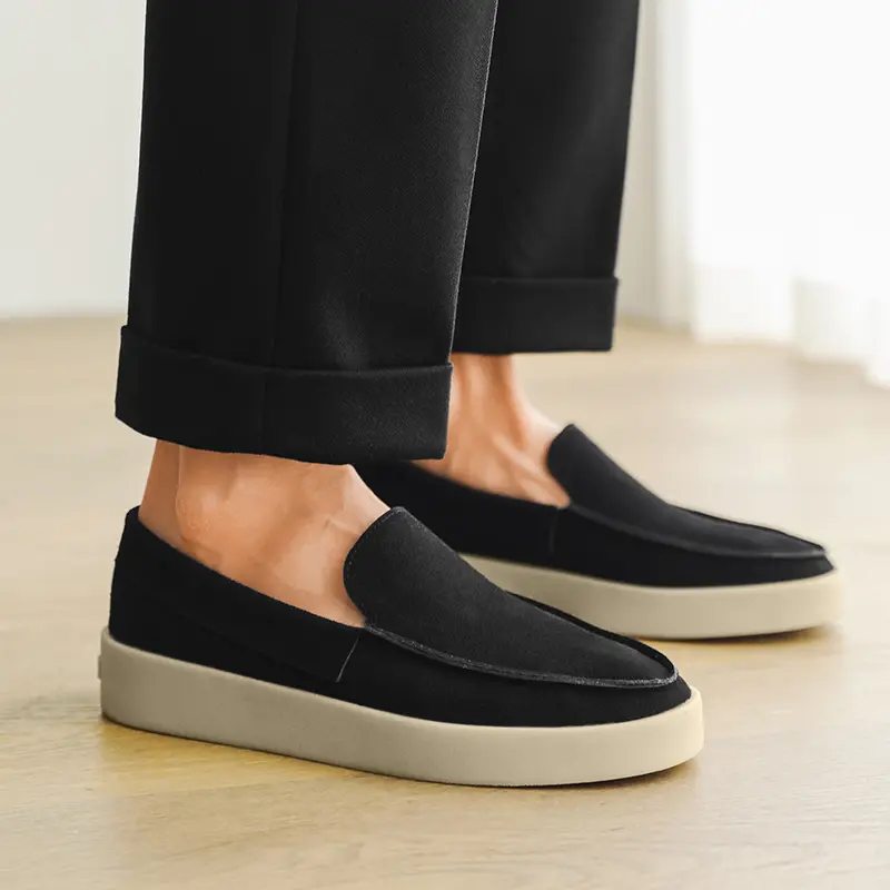 New Loafers Men Casual Shoes Suede Lazy Shoes Male Breathable Slip-on Mens Driving Flat Shoes Comfortable Boat Shoe Moccasins