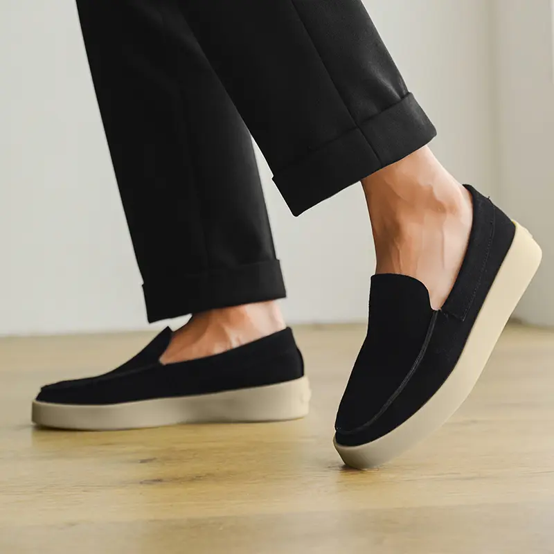 New Loafers Men Casual Shoes Suede Lazy Shoes Male Breathable Slip-on Mens Driving Flat Shoes Comfortable Boat Shoe Moccasins