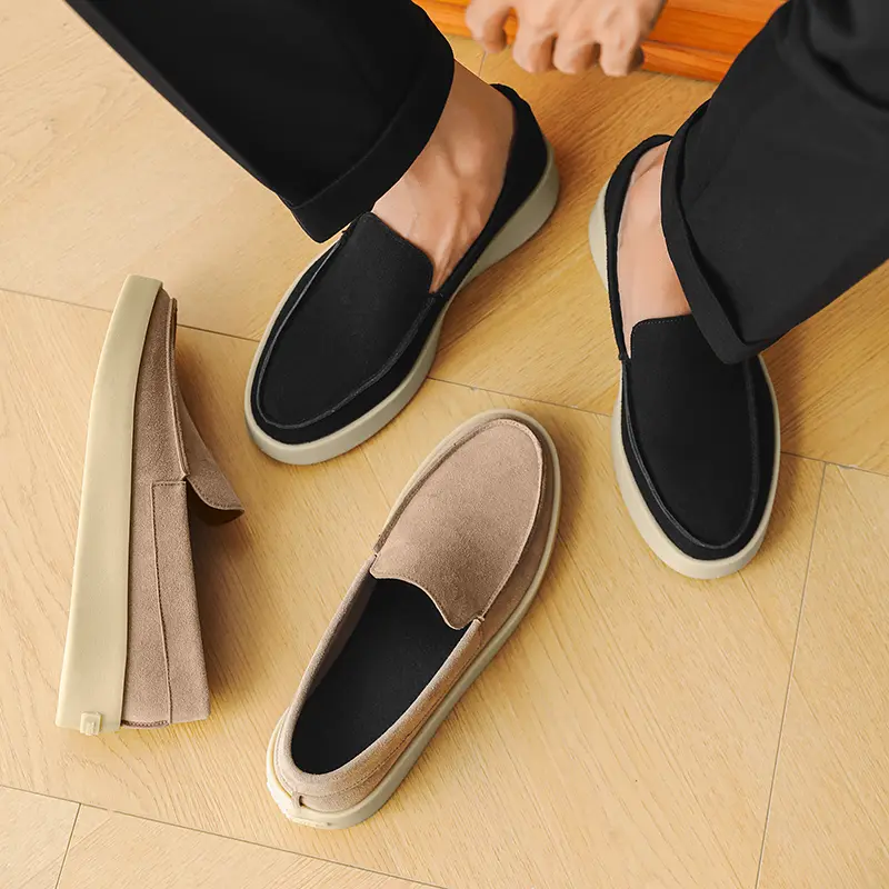 New Loafers Men Casual Shoes Suede Lazy Shoes Male Breathable Slip-on Mens Driving Flat Shoes Comfortable Boat Shoe Moccasins