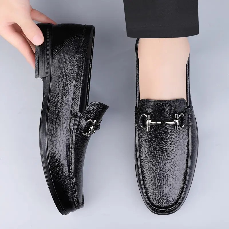 Summer Sneakers Breathable Driving Shoes  Men Dress Footwear Wedding Genuine Leather Loafers Men Low Slip-on Casual Shoes Men