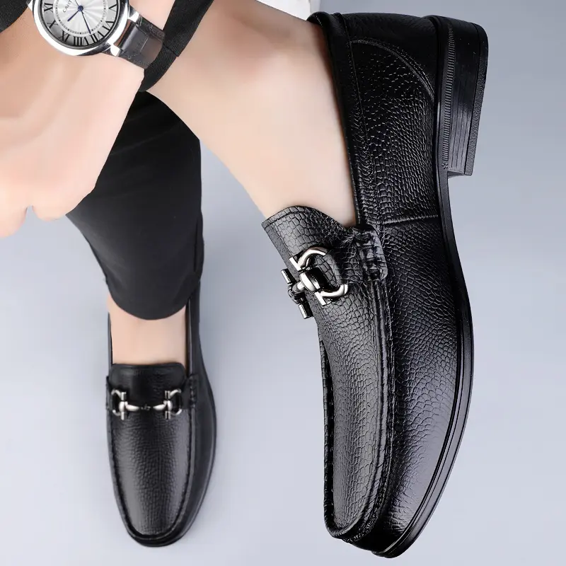 Summer Sneakers Breathable Driving Shoes  Men Dress Footwear Wedding Genuine Leather Loafers Men Low Slip-on Casual Shoes Men
