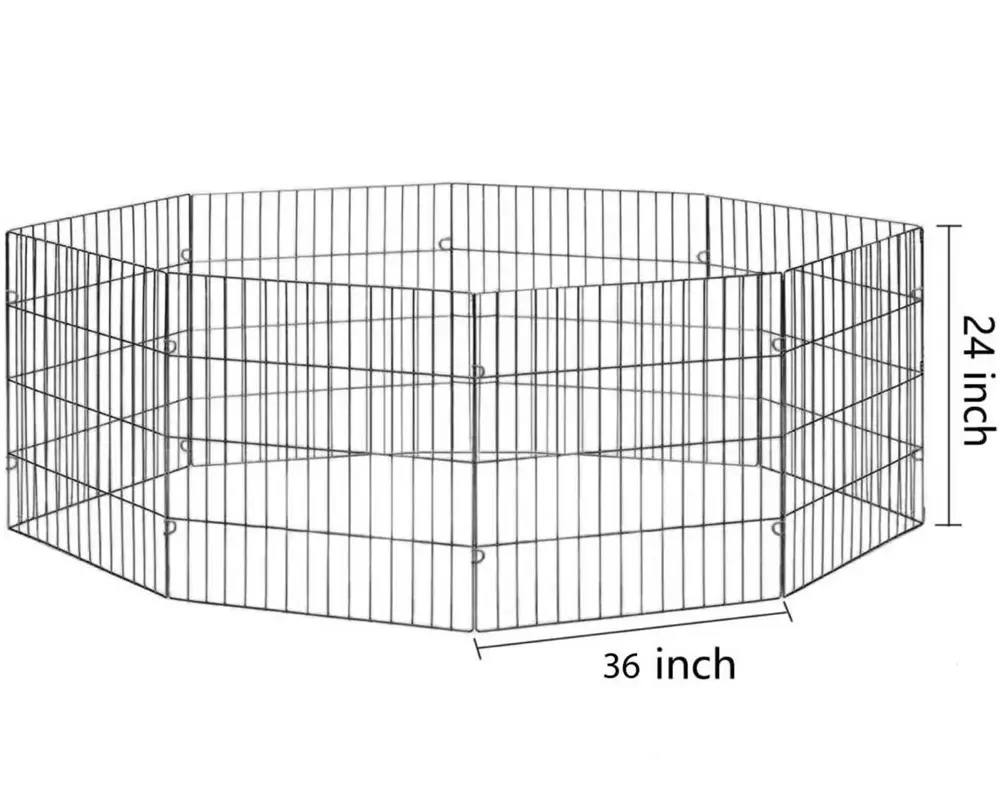 Pawise New Arrival Portable Foldable Large Dog Play Pen Indoor Metal Wire Pet Playpen Fence Dog Kennels House For Dogs And Cats