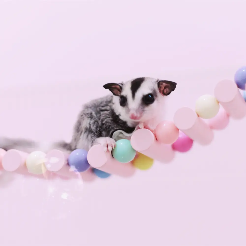 Toys Squirrel Suspension Bridge Climbing Supplies Cage Decoration Cute Pendant Flower Branch Mouse Ladder Hamster Swing