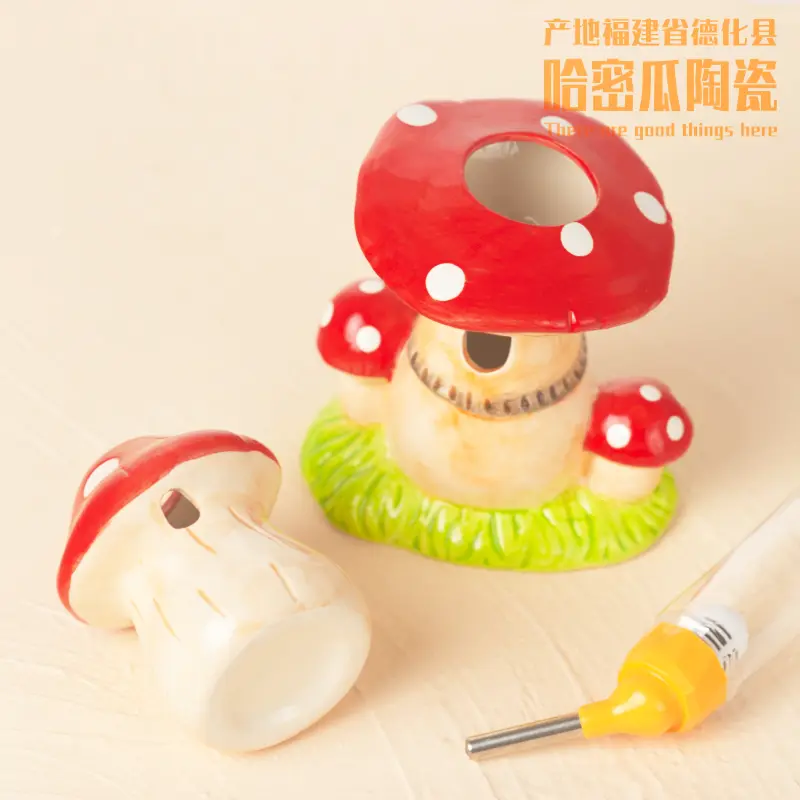 Hamster Kettle Water Dispenser Stainless Steel Ball Leak-proof Drinking Water Vertical Ceramic Water Bottle Golden Bear Cage