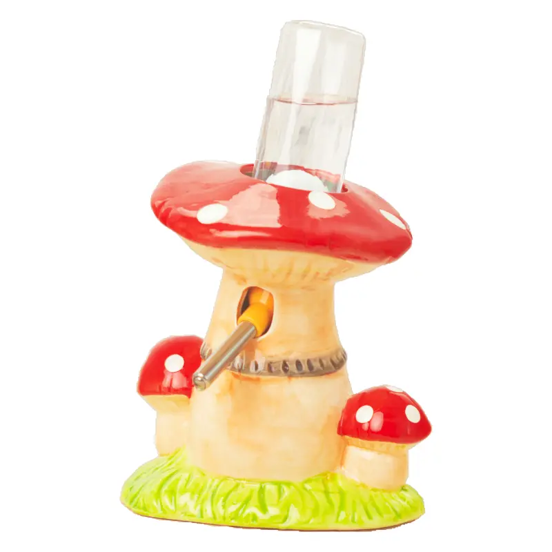 Hamster Kettle Water Dispenser Stainless Steel Ball Leak-proof Drinking Water Vertical Ceramic Water Bottle Golden Bear Cage
