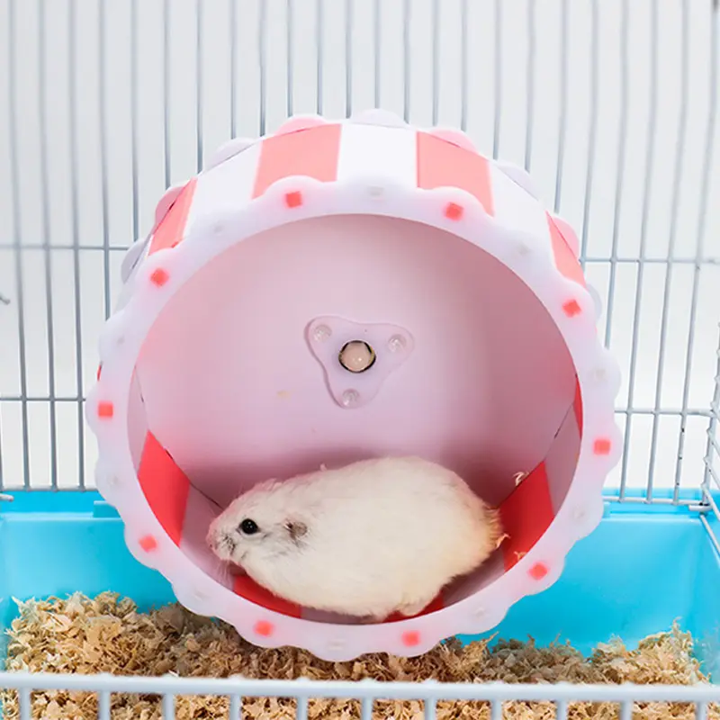15cm Diameter Silent Exercise Cage Attachment Running Entertainment Wheel Hamster Toys Set