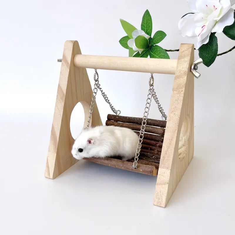 Hamster Toy Swing Hammock, Gold Bear Shuttle Play, Tree Hole, Small Pet Grinding Teeth, Landscaping Supplies Are More Fun