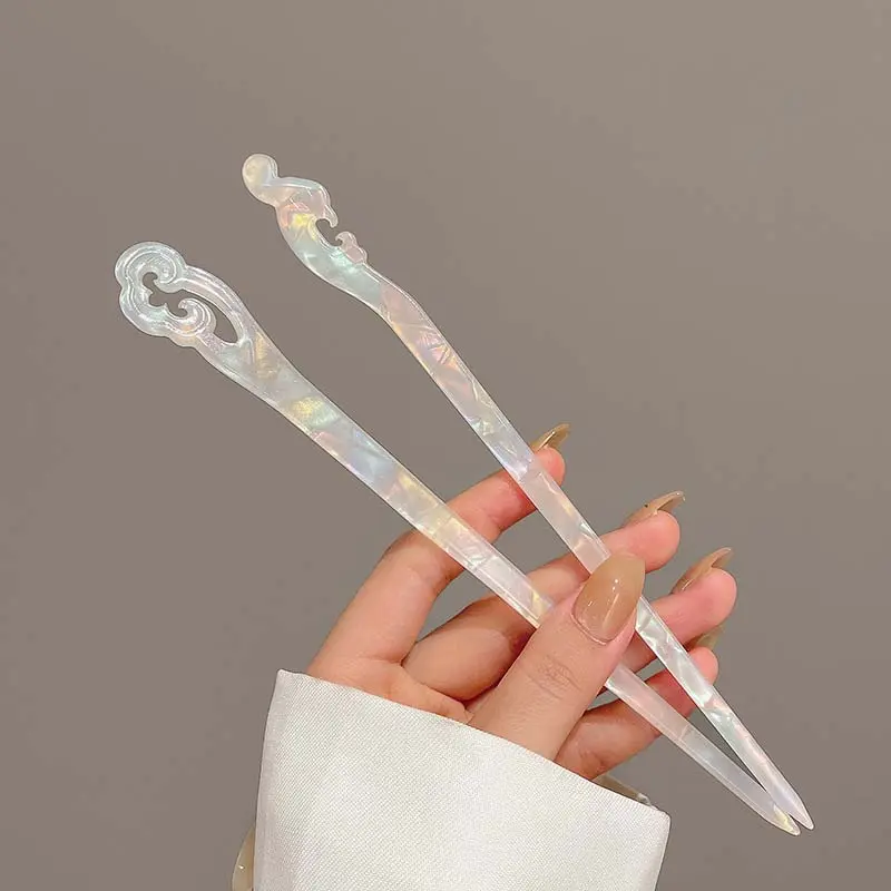 Vintage Punk Chinese Style Hair Sticks Acetate Chopstick Plate Hair for Women Hairpins Hair Wedding Jewelry Hair Accessories