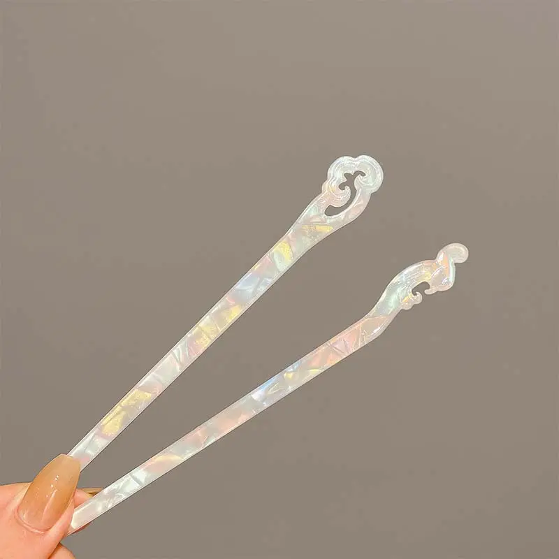 Vintage Punk Chinese Style Hair Sticks Acetate Chopstick Plate Hair for Women Hairpins Hair Wedding Jewelry Hair Accessories