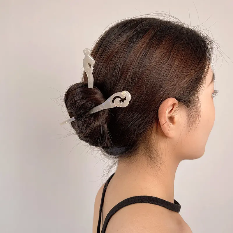 Vintage Punk Chinese Style Hair Sticks Acetate Chopstick Plate Hair for Women Hairpins Hair Wedding Jewelry Hair Accessories