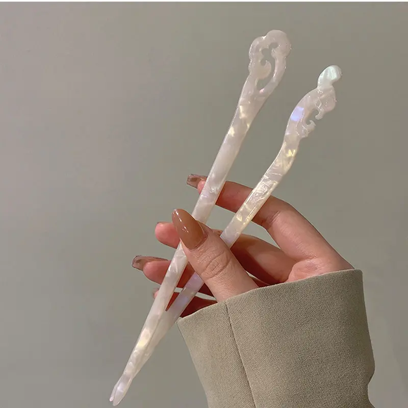Vintage Punk Chinese Style Hair Sticks Acetate Chopstick Plate Hair for Women Hairpins Hair Wedding Jewelry Hair Accessories