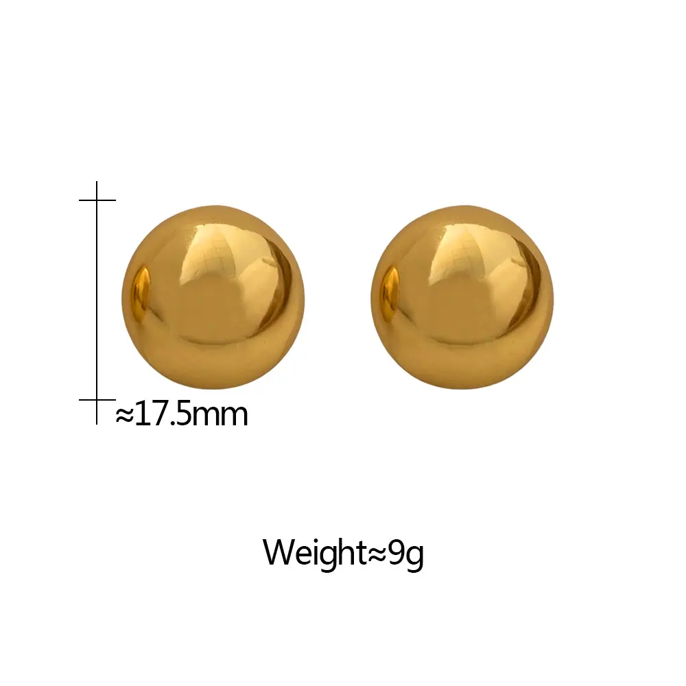 Smooth Surface Metal Big Semicircle Stud Earrings for Women Simple Half Round Earrings Punk Fashion Jewelry Large Wholesale Gift