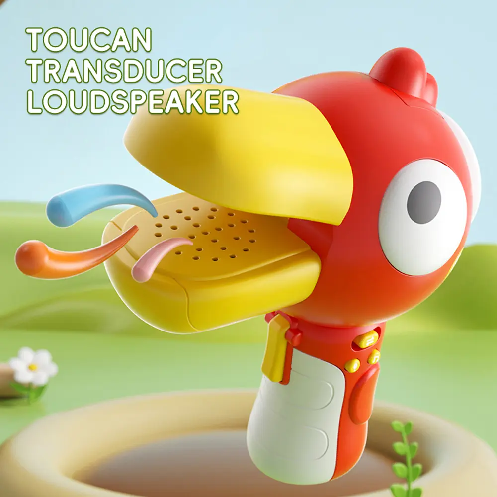 Voice Changer for Kids,Electric Toucan Loudspeaker Recording Function Voice Changing Device Toys with 3 Different Voice Effects