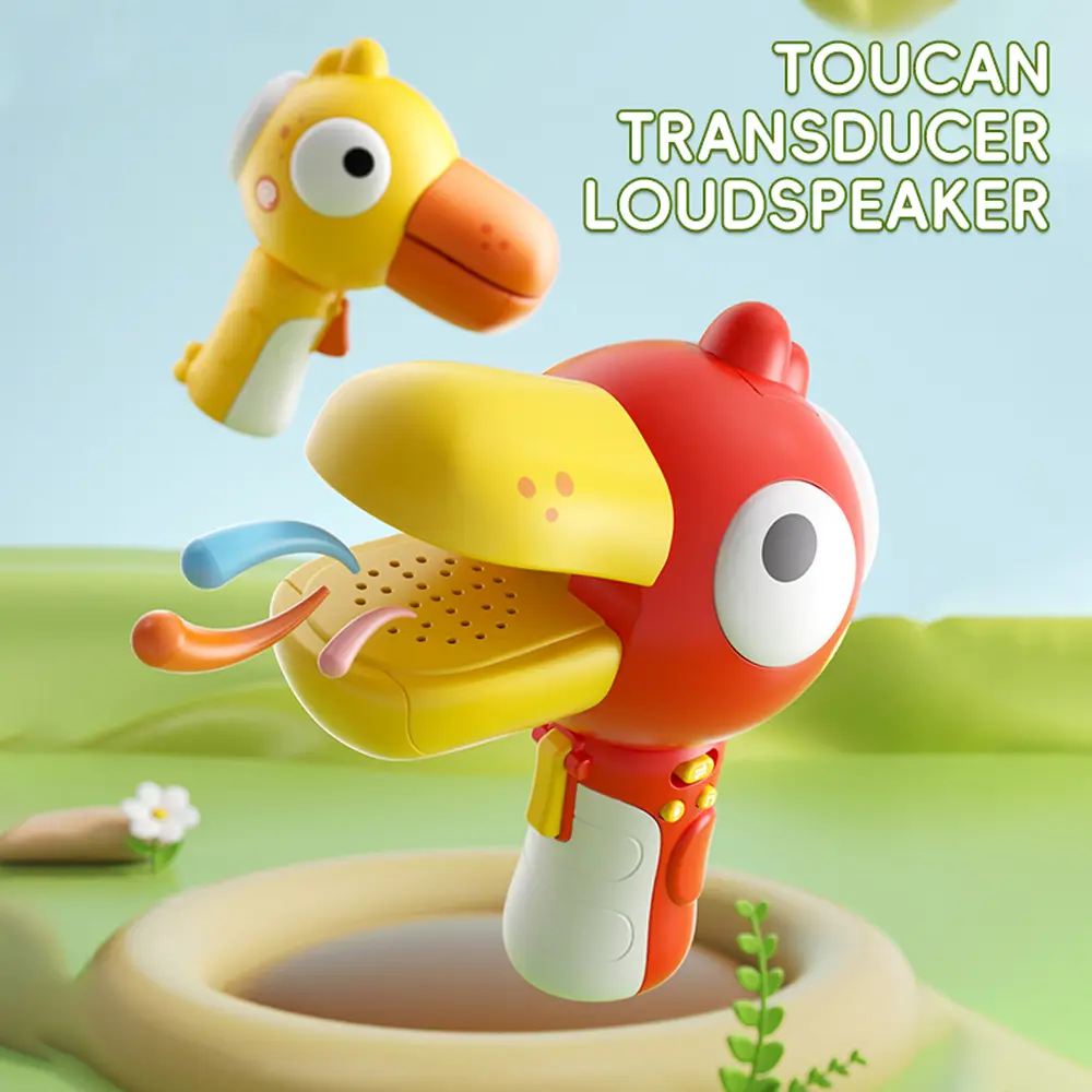 Voice Changer for Kids,Electric Toucan Loudspeaker Recording Function Voice Changing Device Toys with 3 Different Voice Effects