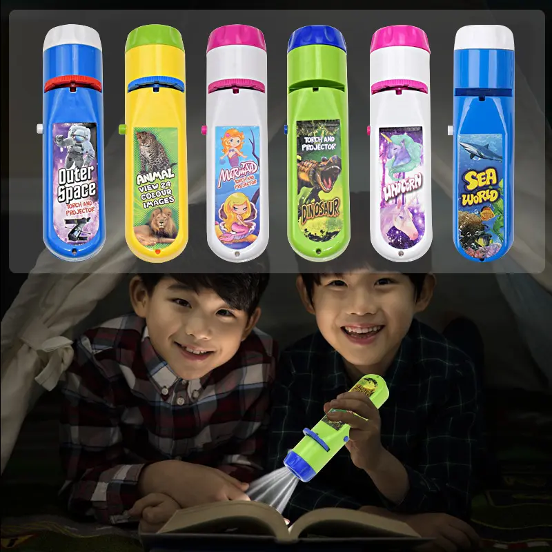 Children's projector story machine early education cognition bedtime story lighting pattern projection flashlight toy