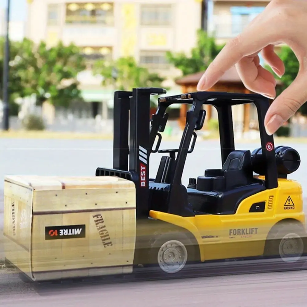 Kids Forklift Toy Alloy Engineering Pull Back Truck Model Toys Engineering Vehicle Model Alloy Car for Boys Christmas Birthday