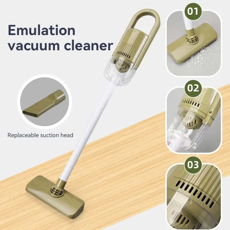 Children's Cleaning Tool Toys Pretend Play Cleaning Set and Sanitation Simulation Broom Vacuum Cleaner Tool Toy for Boys Girls