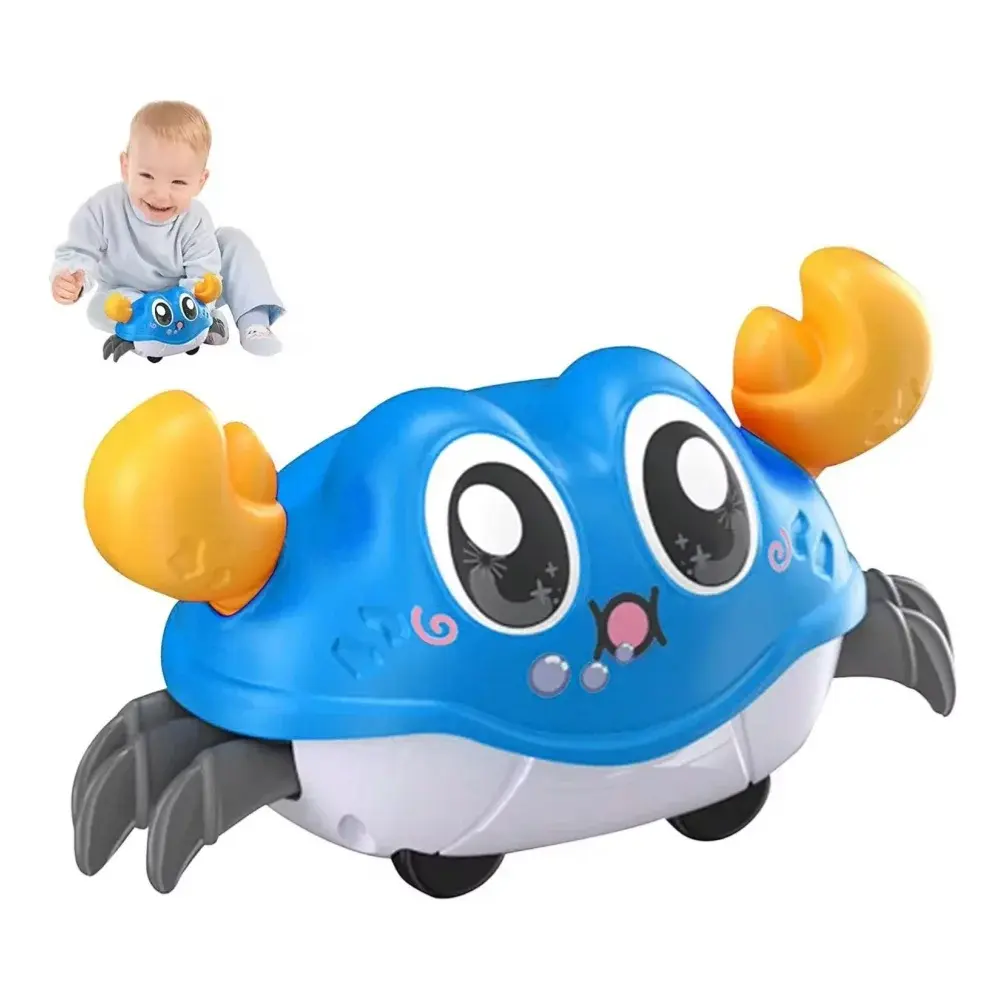 Children's Fun Double Loop Running Cartoon Crab Octopus Parent Child Interaction Inertia Crawling Toy Gifts for Boys and Girls