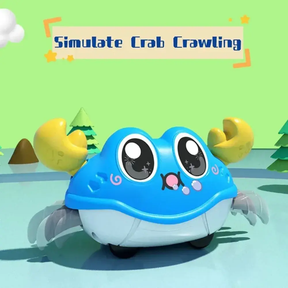 Children's Fun Double Loop Running Cartoon Crab Octopus Parent Child Interaction Inertia Crawling Toy Gifts for Boys and Girls
