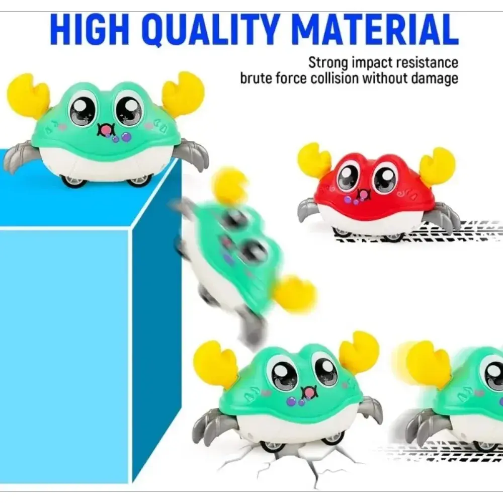 Children's Fun Double Loop Running Cartoon Crab Octopus Parent Child Interaction Inertia Crawling Toy Gifts for Boys and Girls