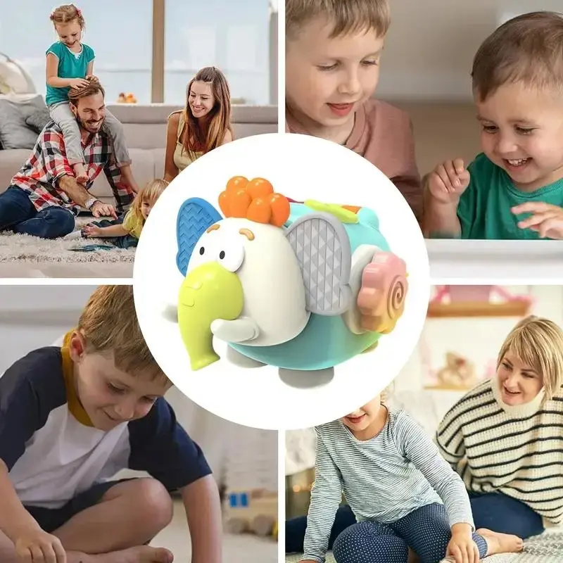 Pull String Activity Toy Cute Animal Busy Ball Rabbit Elephant Sensory Gift Early Educational Finger Toys for Kids Unicorn