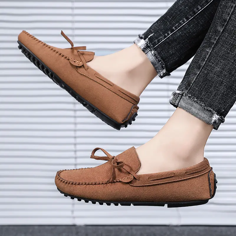 Trend Suede Men Casual Shoes Breathable Comfort Slip-on Mens Driving Shoes Fashion Men Lazy Shoes Luxury Brand Loafers Moccasins