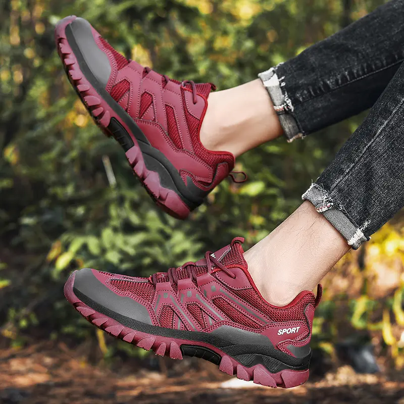 2025 Hiking Shoes Men Women Mesh Sneakers Breathable Fashion Mountain Shoes Boy Spring Autumn Summer Work Shoes Outdoor Trekking