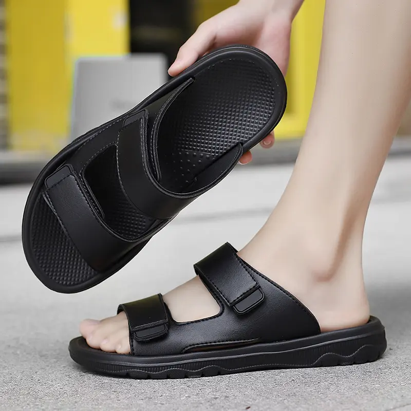 Summer Men's Sandals Outdoor Mens Slippers Comfortable Beach Casual Shoes Non-slip Breathable Roman Shoes Flip-Flop Garden Shoes