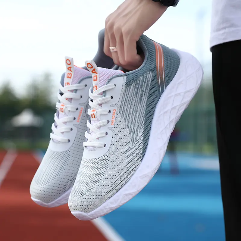 Sports Shoes Women's Shoes 2025 Autumn Mesh Surface Casual Breathable Lightweight Soft Sole Shock Absorbing Running Shoes Men