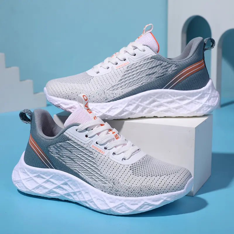 Sports Shoes Women's Shoes 2025 Autumn Mesh Surface Casual Breathable Lightweight Soft Sole Shock Absorbing Running Shoes Men