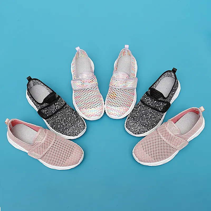 Pink Lightweight Casual Shoes Soft Sole Women Sneakers Mesh Breathable Slip On Loafers Big Size 42 Casual Shoe Flats Hollow out