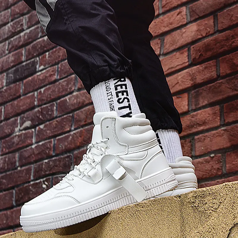 Orange Sneakers Men Designer Man High Top Shoes Comfortable Platform Shoes Men Casual Mens Skateboard Leisure Wear Resistant Non