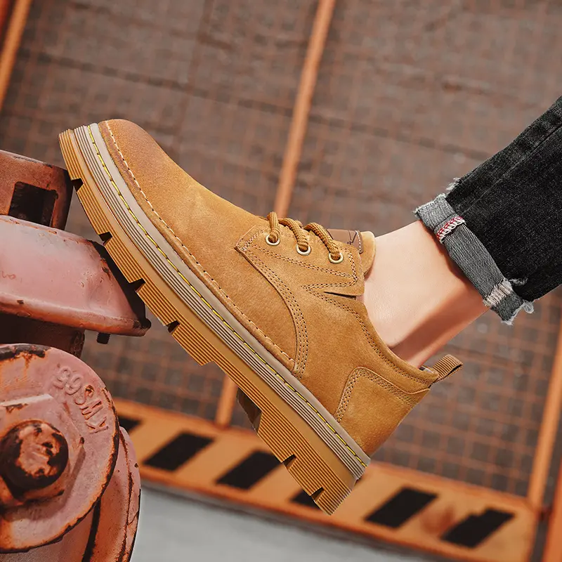Handmade Men's Shoes Luxury Leather Outdoor Casual Shoes for Men Dress Shoes High Quality Comfy Thick Bottom Shoes Non-slip Wear