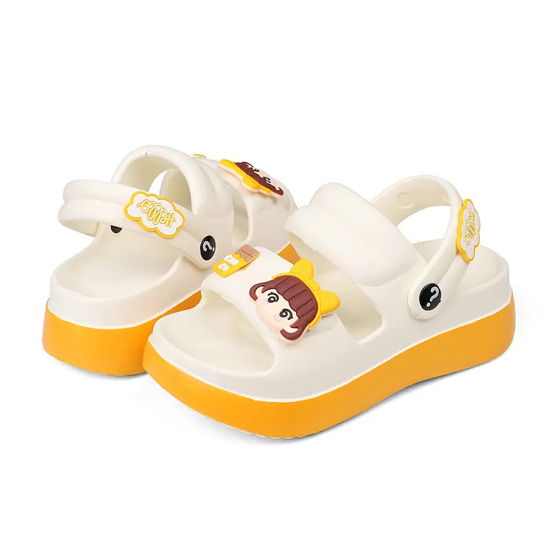 Cute Summer Slippers Women's EVA Outer Wear Non-Slip Odorless Beach Shoes Versatile Casual Home Use Sandals Fringe Element